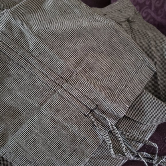 Funky Ruched Tied Up Khaki Check Pants Tulip NWT - Picture 3 of 4